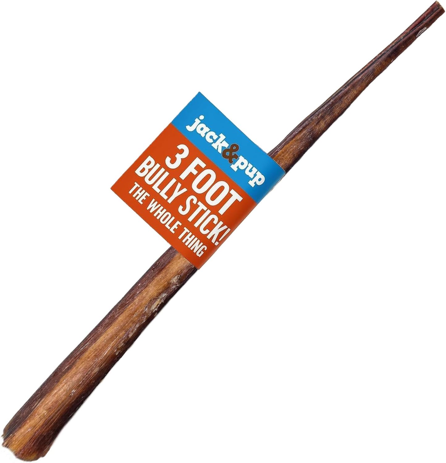 Jack&Pup 36 Inch Bully Sticks for Large Dogs (1 Pack) Giant Odor Free Bully Sticks for Dogs- 3 Feet Long- All Natural, Long Lasting Dog Chews