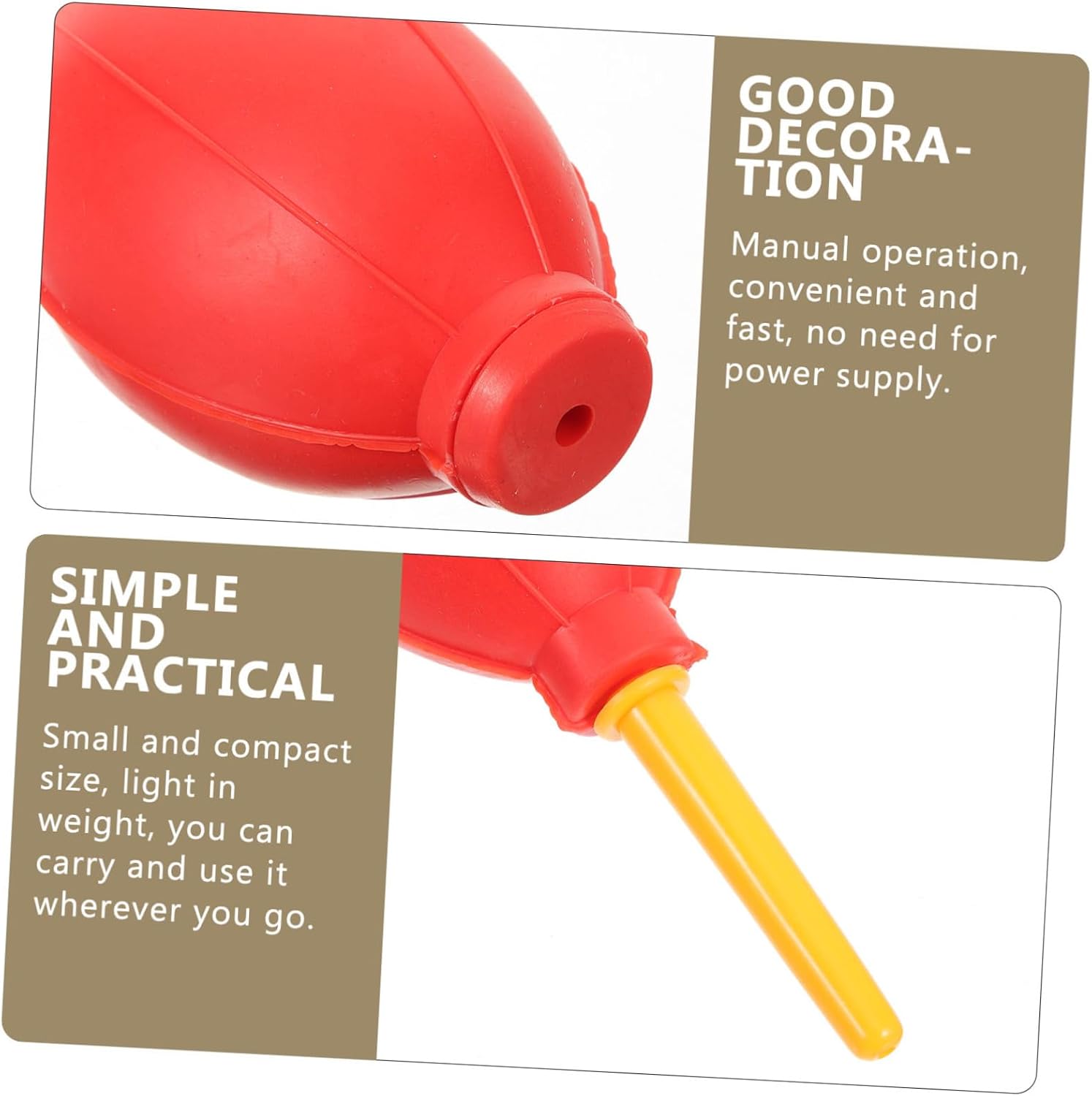 3pcs Latex Air Blower Ball for Dust Cleaning Lens and Camera Maintenance Squeeze Pump for Eyelash Extension and Sensor Cleaning