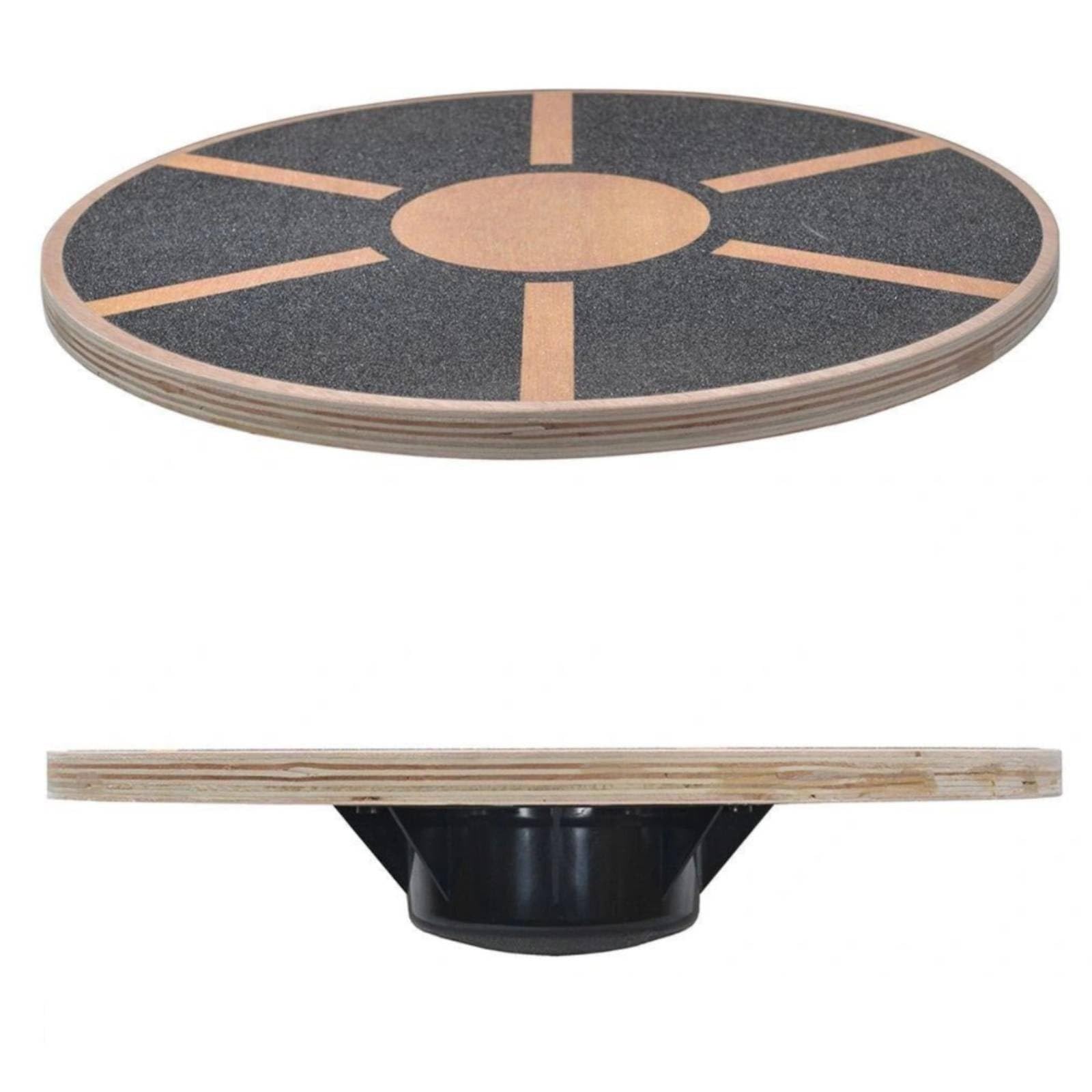LOVIVER Tavola di Equilibrio in Legno Rotonda Portatile Tavola Oscillante in Legno Multistrato a Basso Profilo Balance Board per Esercizi di Riabilitazione