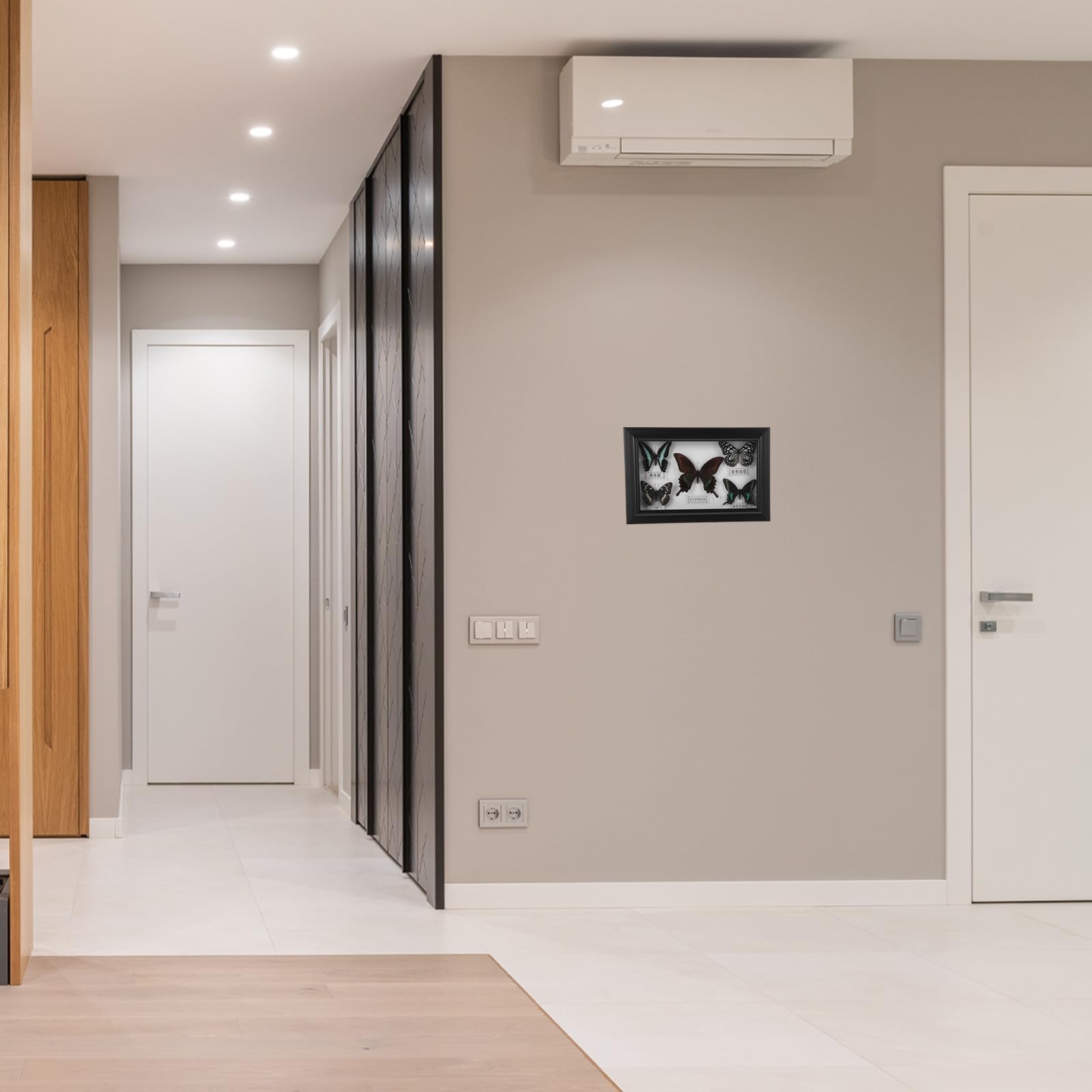 Marco de Mariposas de Pared Hecho a Mano de Madera para Decoración
