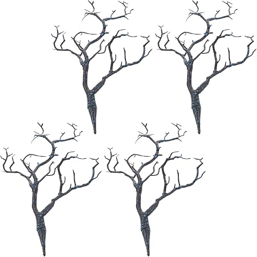 ABOOFAN 4 piezas de ramas de sauce artificiales rizadas para Halloween, oscuridad, bruja cornamenta, diadema decorativa, ramas de árbol seco,