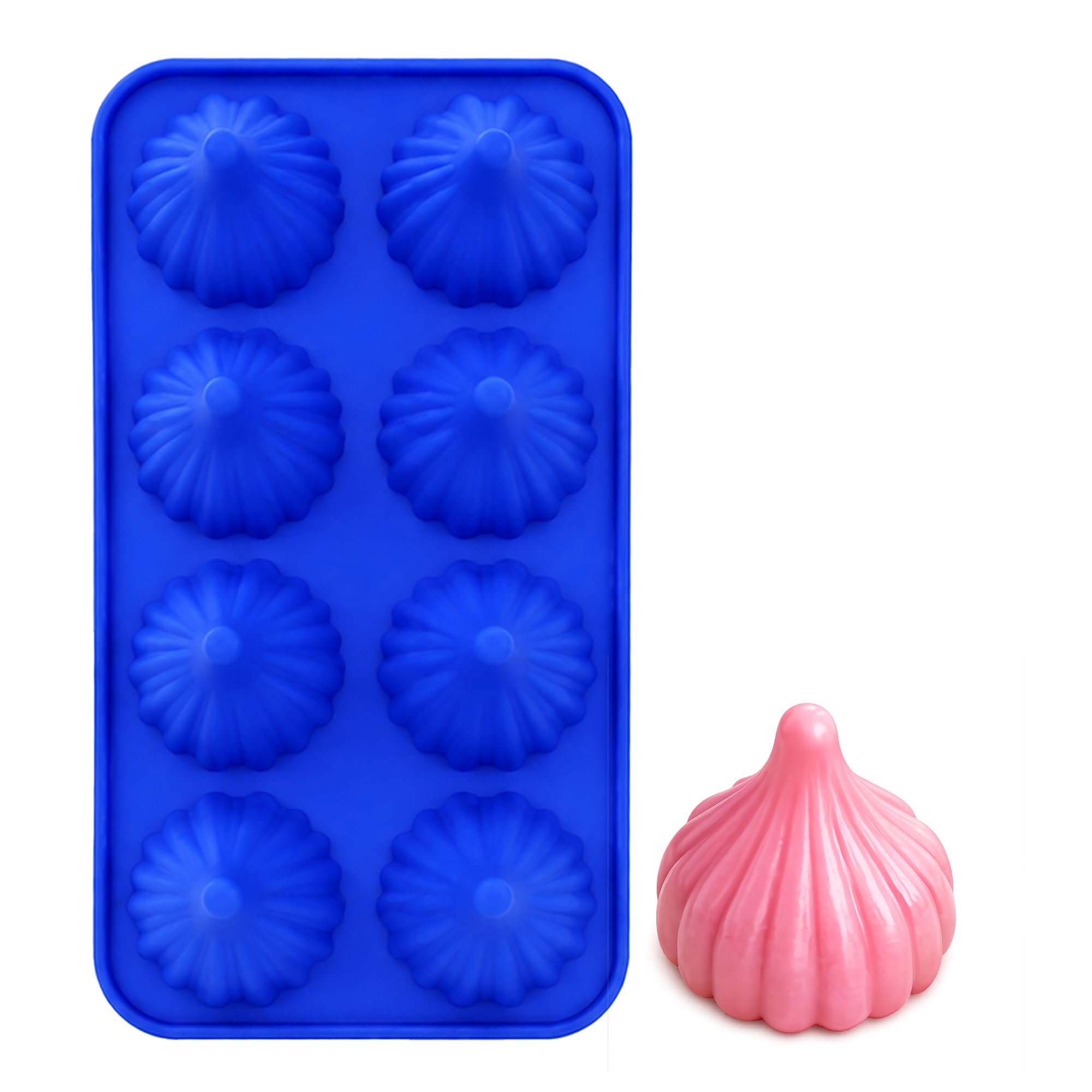 8 Cavity Modak Shape Silicone Mould for Chocolate, Soap, Candle, Resin, Fondant, Jelly & Ice | Reusable Non-Stick Flexible DIY Mould-image-25