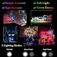 Vista 7 de MaxLax - Cable EL de neón rojo brillante, cable de luces de neón con reducción de ruido de 1.5 metros, cable electroluminiscente para Halloween