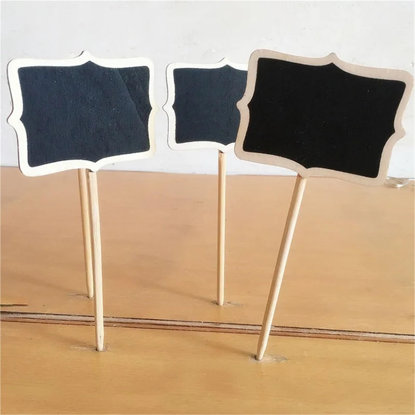 Lot de 100 mini tableaux noirs ornementaux de jardin avec motif de fleurs, étiquettes alimentaires, tableaux de notes, décorations de fête