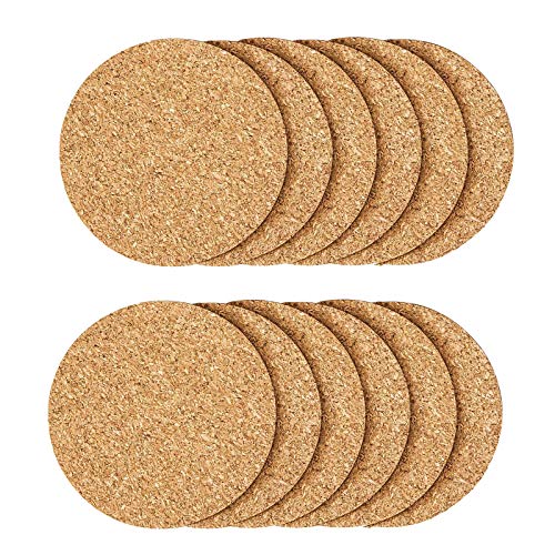 Comparison: Best Material For Coasters 5 12 Pcs Cork Coaster for Drink, Absorbent Heat Resistant Reusable Tea or Coffee Coaster, Blank Coasters for Crafts,Warm Gifts Cork Coasters for Relatives and Friends.