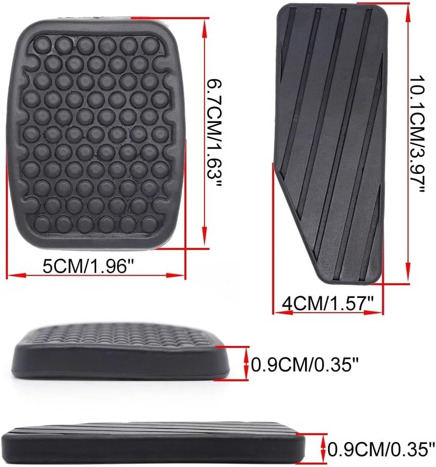 Car Pedal Pads Car Rubber Brake Clutch Pedal Feet Pad Cover Replacement For Suzuki For Swift 2006-2010 2011 2012 2013(C)