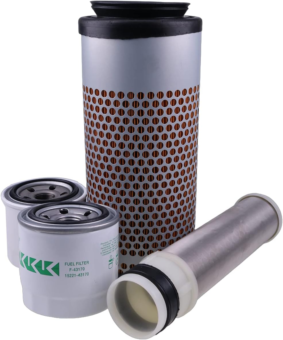 Solarhome New Service Filter Kit Compatible with Kubota Excavator U35-4 with D1703M Engine