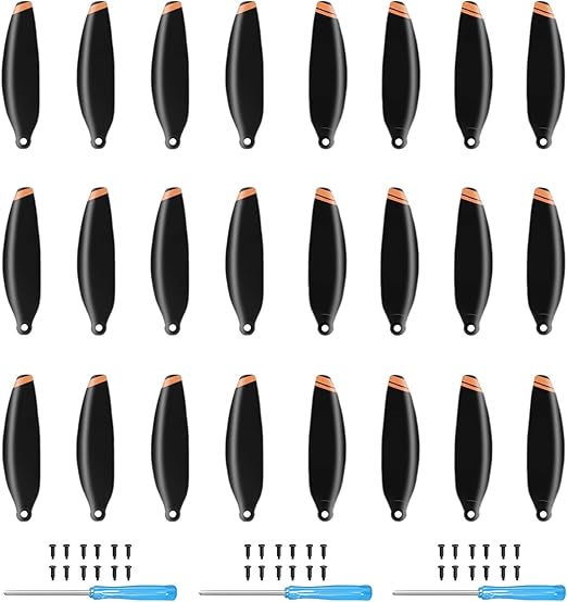 Propeller for DJI Mini 4K, 24PCS Replacement Parts - Low Noise Quiet Blade, Quick-Release Wings, Mavic Mini 2 Series 4726FM Drone Accessories with Screwdrivers - Orange