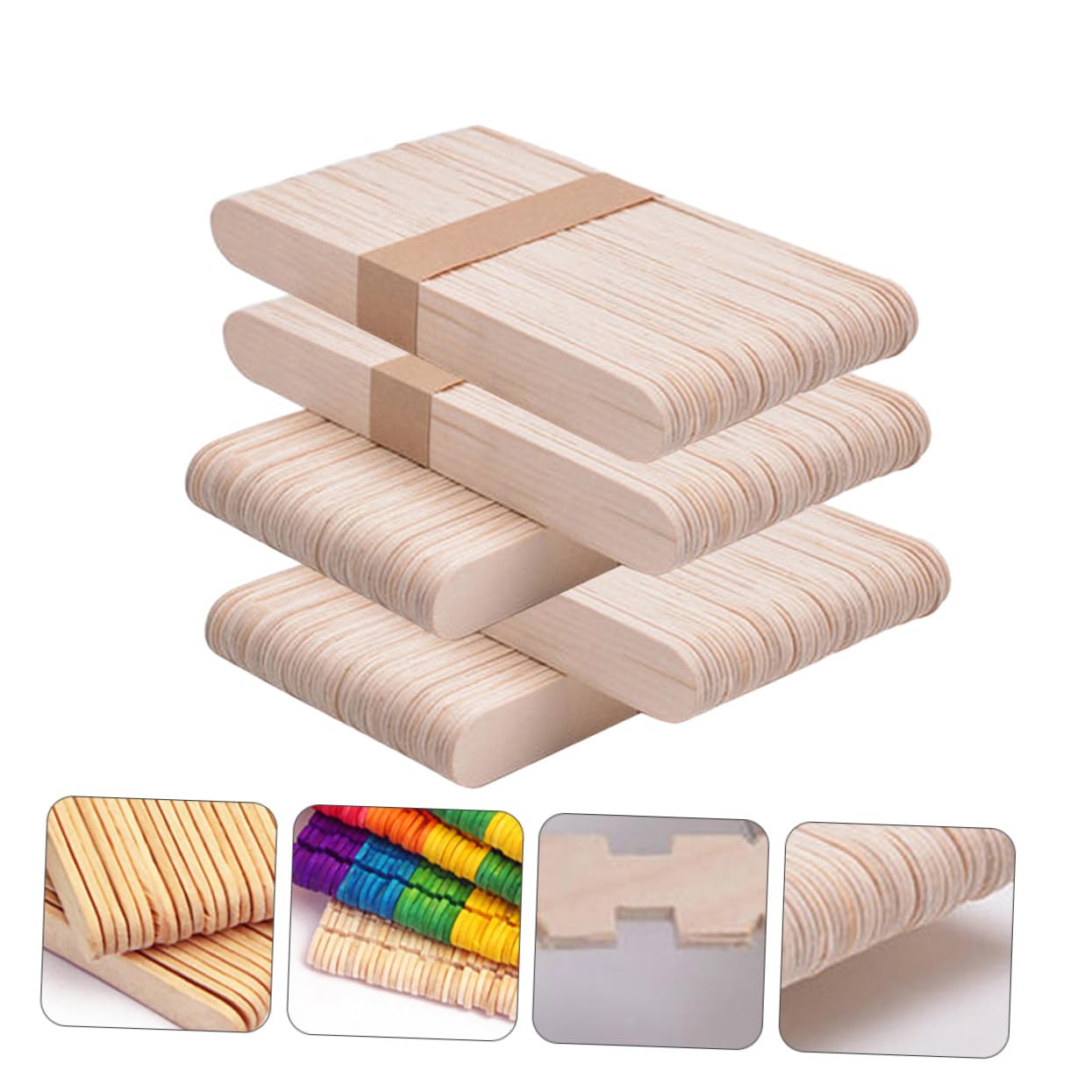 250 Piezas Palitos de Madera Naturales para Manualidades Palitos de Helado DIY para Proyectos Escolares y Actividades Infantiles