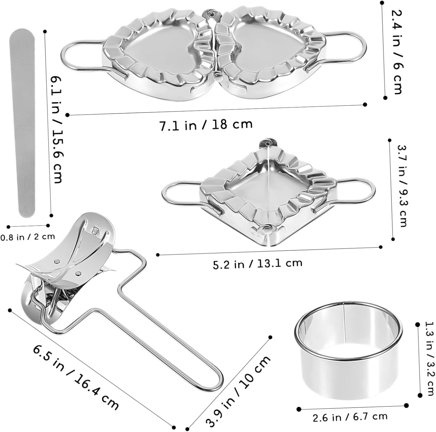 PRETYZOOM 2sets Dumpling Maker Mold Dumpling Press Dough Cutter Ravioli Press for Home Baking