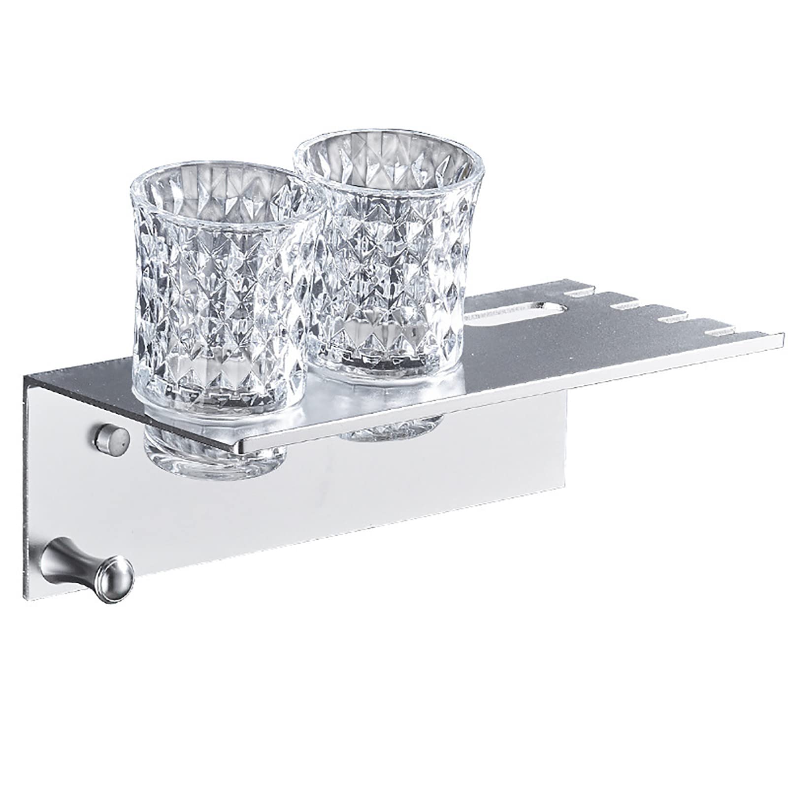 Porta Cepillo de Dientes, Soporte Cepillo de Dientes Eléctrico, Pared Estuche Cepillo Dientes con 4 Ranuras para Cepillos, Organizador Baño Aluminio Sin Taladro para Baño Plata