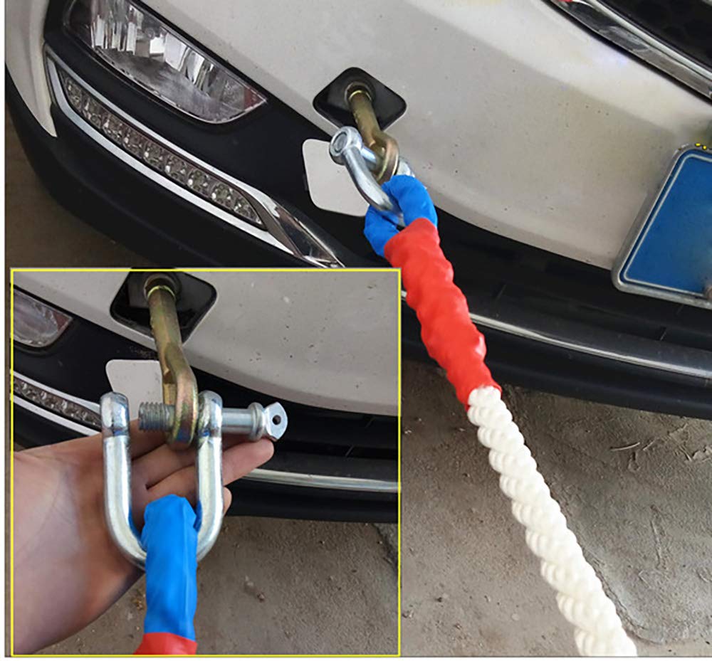 Correa De Cuerda De Remolque con Grillete De Arco De 3/4 Y Bolsa De Almacenamiento 12T (26,400Lbs) Correa De Cabrestante De Recuperación Offroad De Nylon De Alta Resistencia para SUV ATV UT