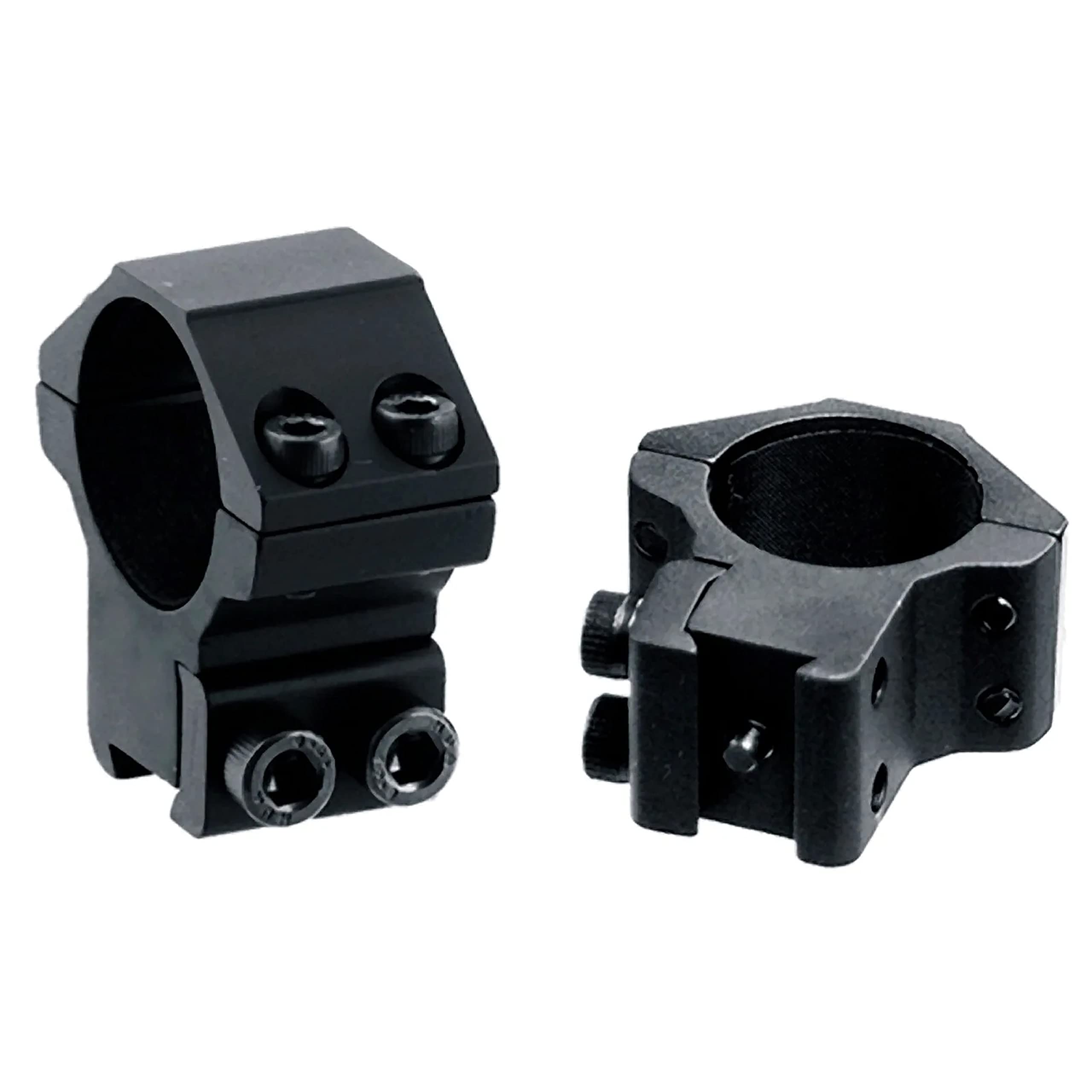 360 Tactical- Pack of Two Scope Rings for 22 Cal/Air Rifle Medium Profile 3/8 Dovetail Mount 1" Diameter Durable