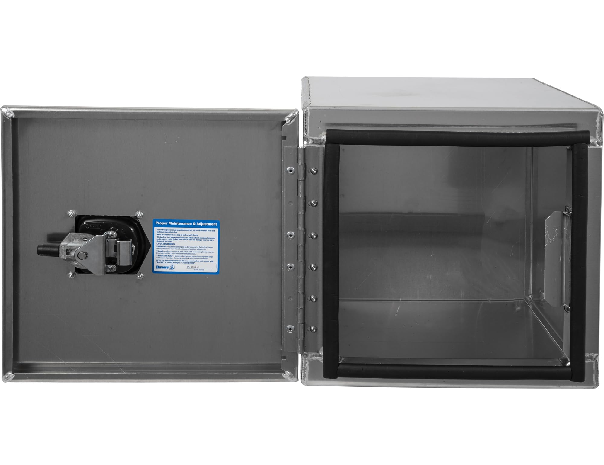 Buyers Products Baule Portattrezzi Sottoscocca Per Camion – Alluminio Battistrada, 45,7x45,7x76,2 Cm, Con Doppia Anta A Battente
