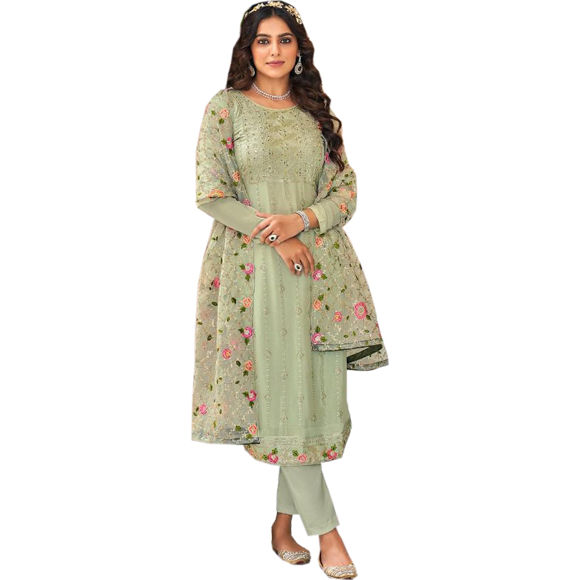 Pronto Da Indossare Indiano Salwar Kameez Vestito Pakistano Alla Moda Pantaloni Pantaloni Abiti