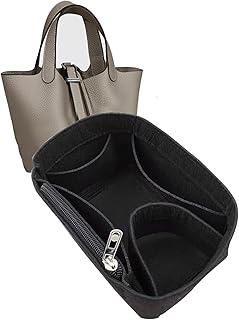 Lckaey Purse Organizer for hermes picotin 18 strap picotin 22 26 bag insert 1098black -L