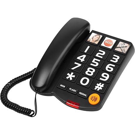 Landline Phone for Hard of Hearing: Picture Dial Phone for Seniors