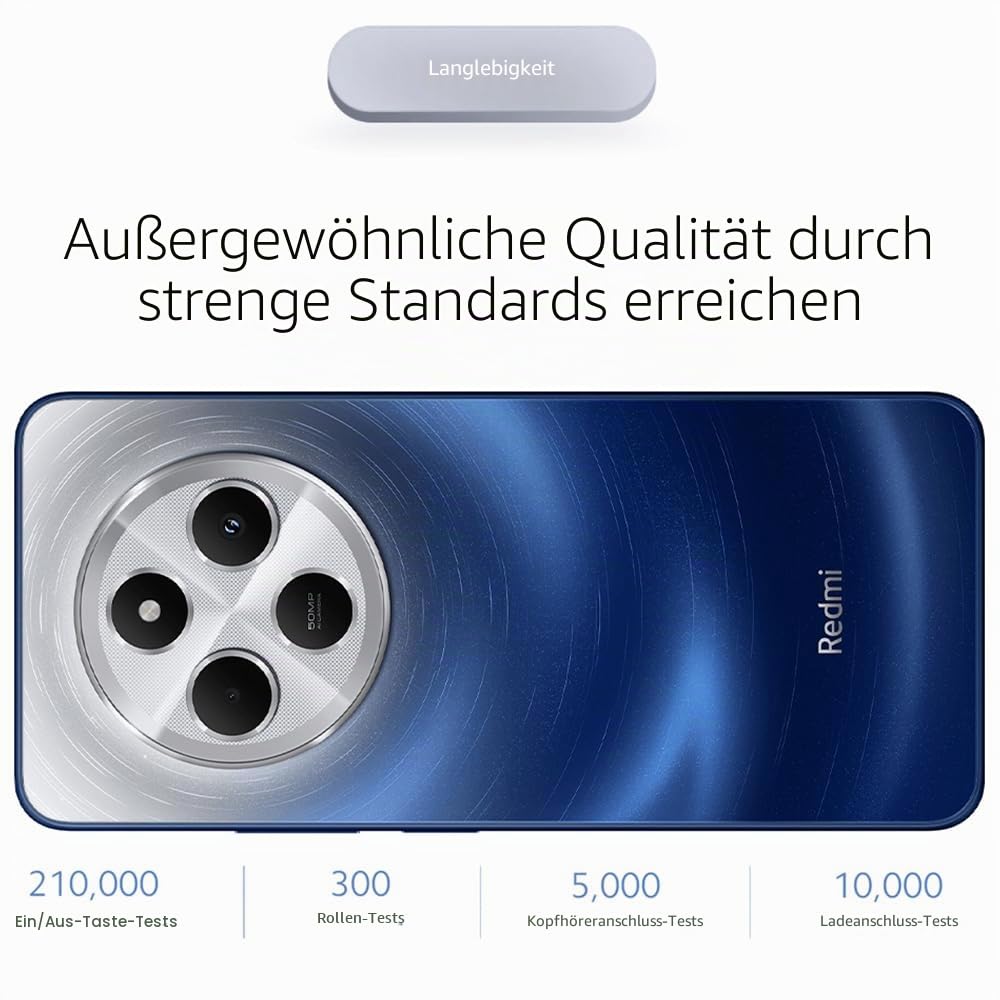 Xiaomi Redmi 14C NFC Handy 120Hz 6.88" Display, 8+256GB Smartphone Ohne mit Helio G81 Ultra Prozessor und 50MP AI Dual Kamera 5160mAh(Dieses Produkt Verfügt Nicht über einen Ladekopf,Schwarz)