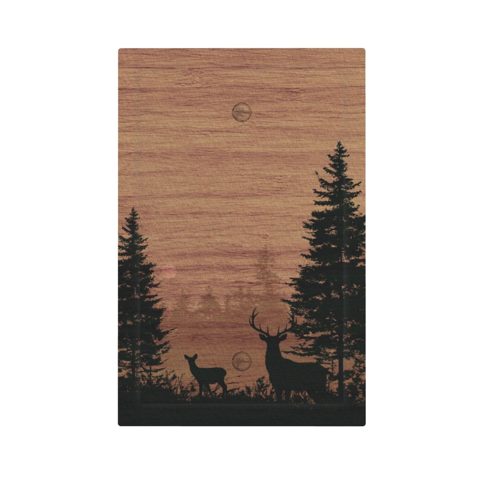 DWBGUO Decorative Light Switch Cover Plate Rustic Wood Grain Forest Deer 1 Gang No Device Single Blank Outlet Covers Wall Plates for Electrical Outlets for Lodge Farmhouse Decor