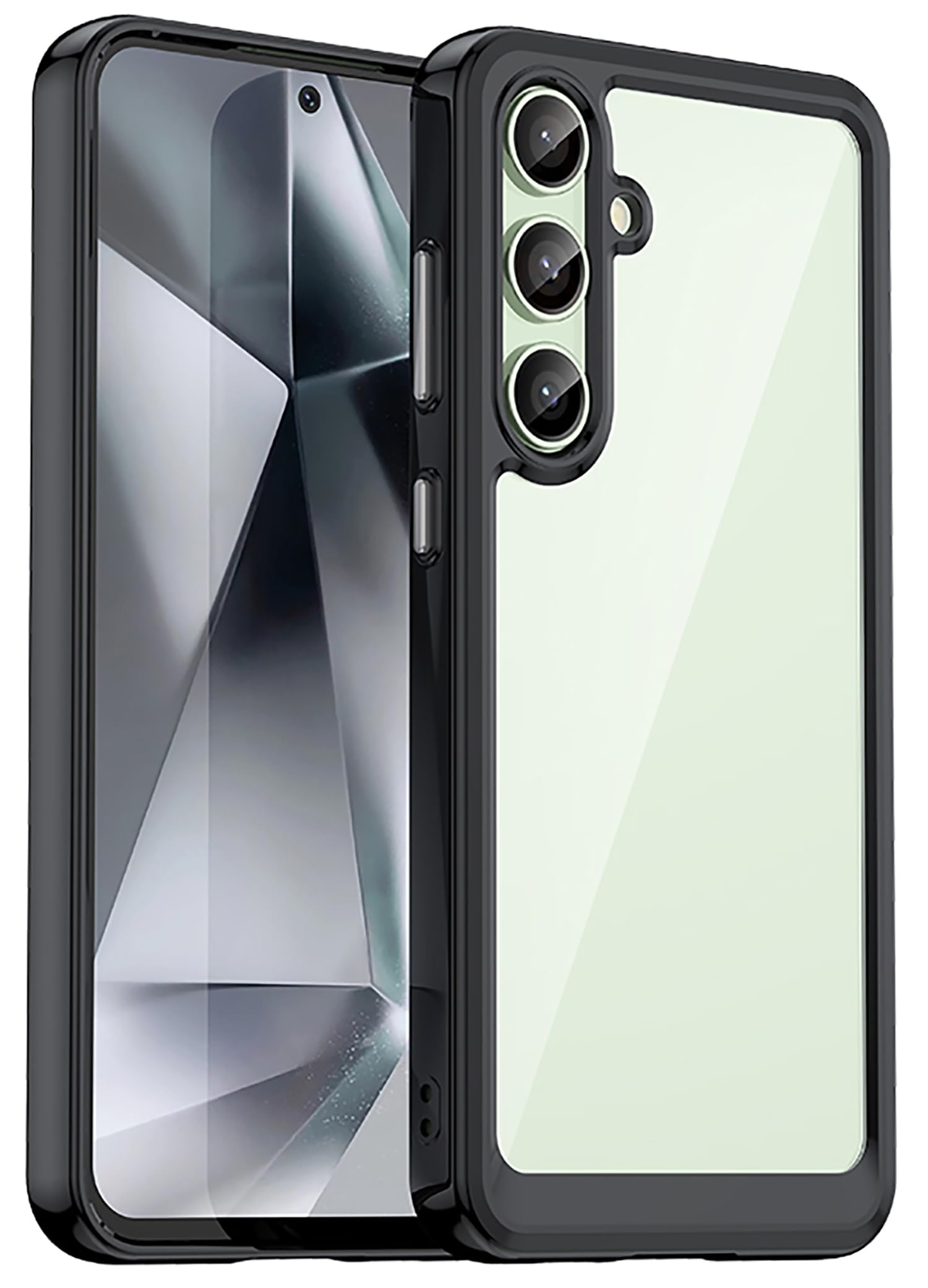 Kapa Unicorn Acrylic Clear Back Cover for Samsung Galaxy S24 FE | Slim Shockproof [Military Grade Protection] Hybrid Bumper Case (Black Sides) (B0DFPFF1QL) Amazon Price History, Amazon Price Tracker