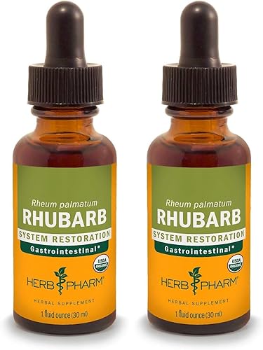 Miniatura 2 de Herb Pharm Extracto líquido de ruibarbo orgánico certificado para soporte del sistema digestivo, 1 onza líquida (paquete de 1)