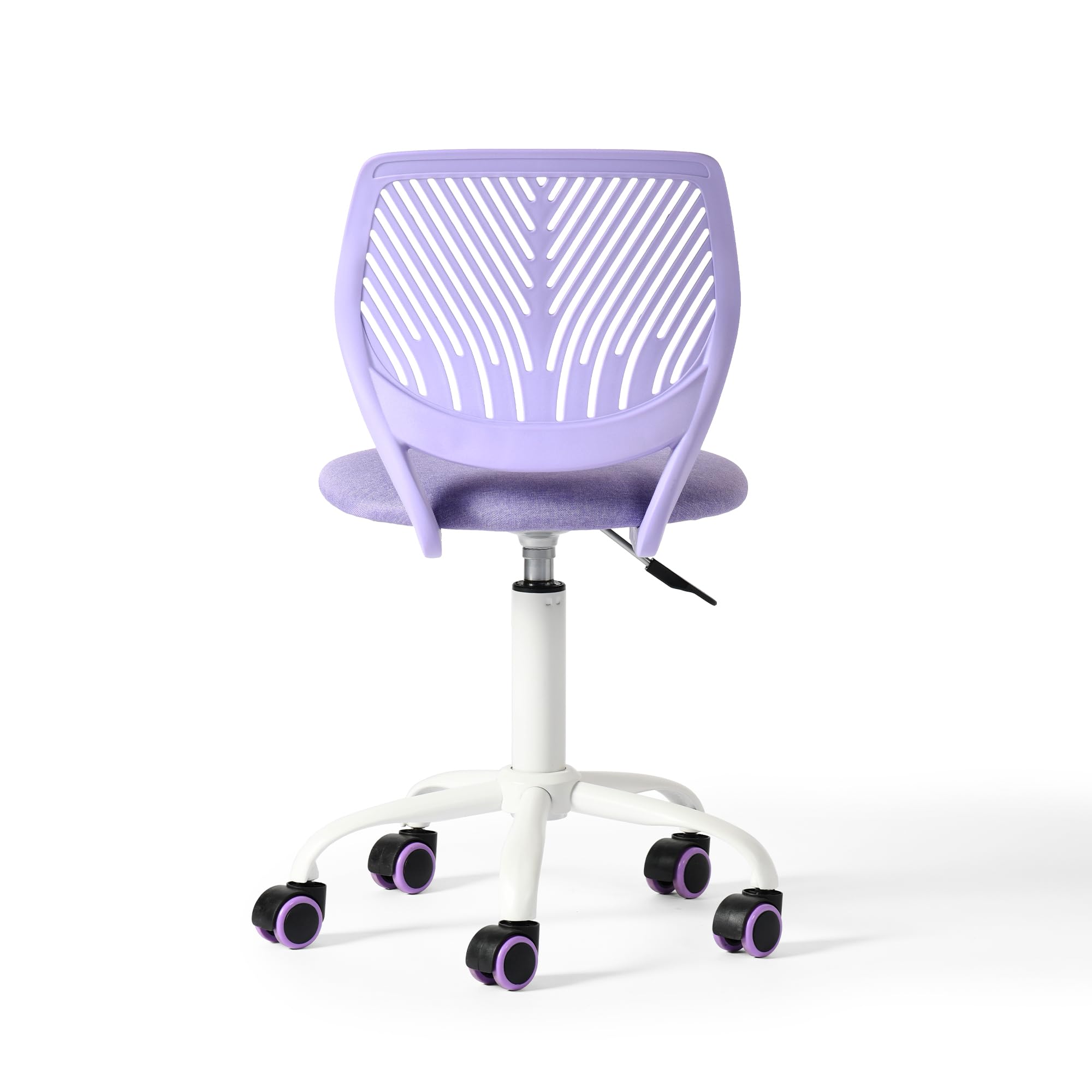 FurnitureR Sedia ergonomica scolastica con schienale in rete traspirante, altezza regolabile, viola morandi