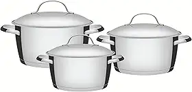 Jogo de Panelas com Fundo Triplo 3 Peça, Tramontina, 65660220, Inox