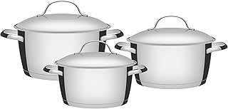 Jogo de panelas com fundo triplo 3 peça tramontina 65660220 inox