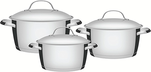 Jogo de Panelas com Fundo Triplo 3 Peça, Tramontina, 65660220, Inox