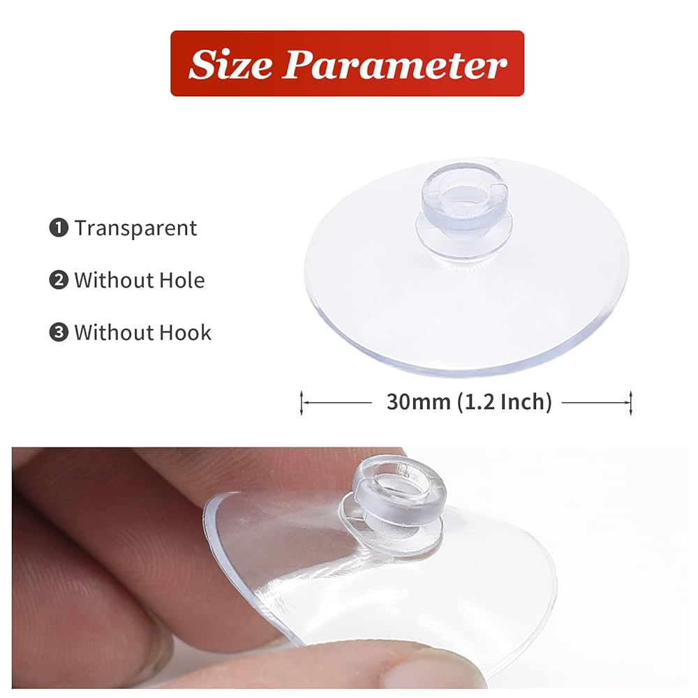 Amazon | Litoexpe 10個 クリア吸盤 フックなし 穴なし 小型