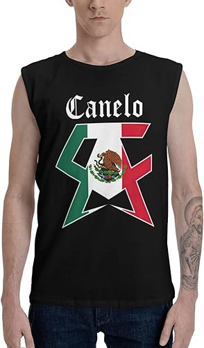 Camiseta sin mangas para hombre, camiseta de manga de algodón, cuello redondo, camisetas gráficas clásicas, color negro
