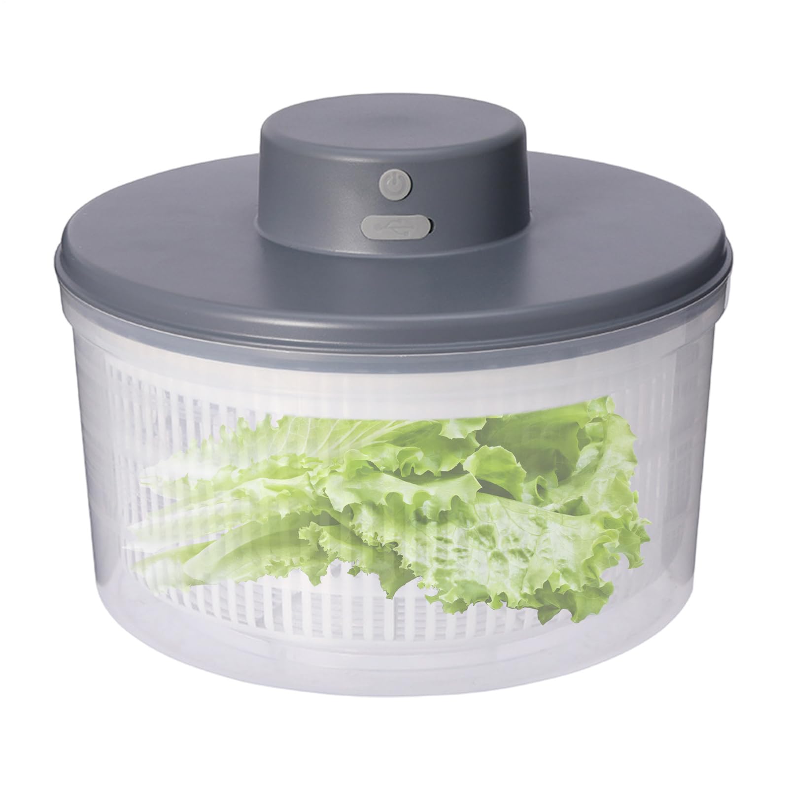 Essiccatore per Verdure – Centrifuga Insalata Elettrica 3 Litri, Miscelatore con Ricarica USB Sicura, Asciugatura Rapida Efficiente | Ideale Insalata, Verdure, Cucina Domestica, Preparazione Veloce