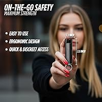 Vista 3 de Guard Dog Security Llavero de defensa personal en aerosol de pimienta de acción rápida, máxima potencia de 1.44 MC, espray OC, rango de 16 pies