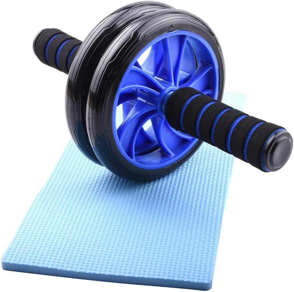 Roller Wheel Exercise Equipment AB Roller Wheel Abdominal Exercise Jump Rope Push up Rack Resistance Bands Muscle Trainer Fitness Home Gym Workout Equipment (Color : Blue)