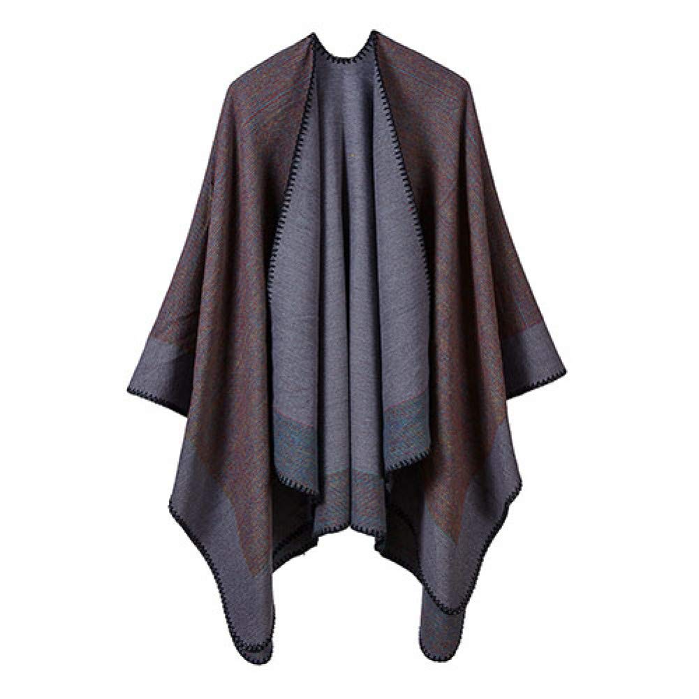 Écharpe d'hiver pour femme : grand châle chaud et plaid coloré style poncho