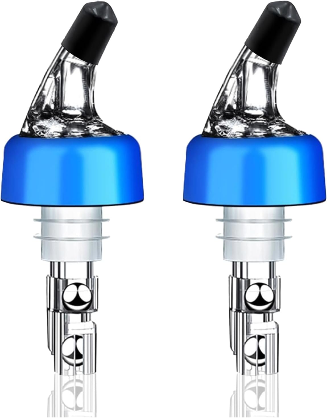 2 Pack Automatic 1.5oz/45ml Measured Liquor Pourer Spout with Dust Caps – Precision Wine & Spirit Dispenser for Home Bars, Cocktails & Parties – Fits 750ml Bottles (1.5oz/45ml -2 Pack)