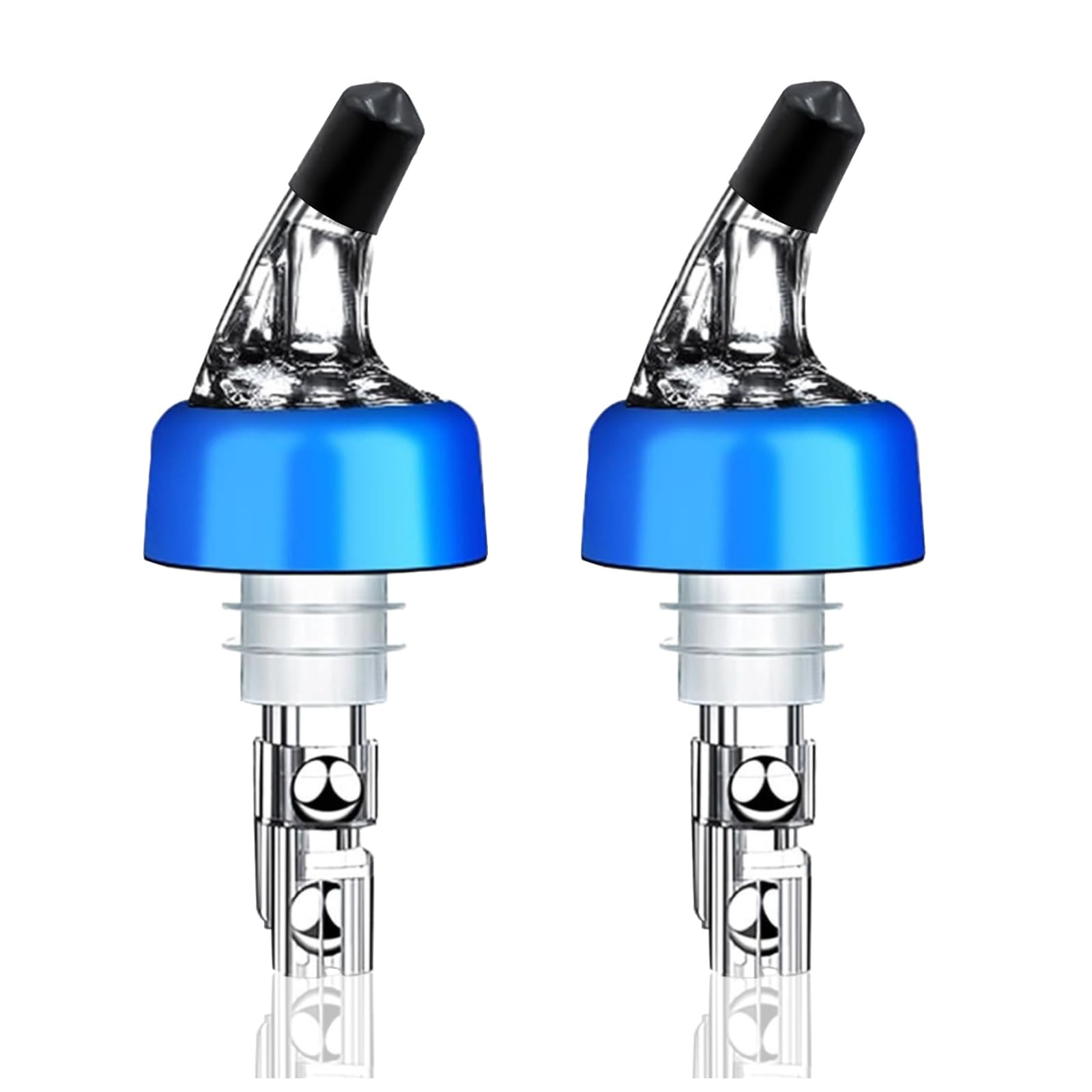 2 Pack Automatic 1.5oz/45ml Measured Liquor Pourer Spout with Dust Caps – Precision Wine & Spirit Dispenser for Home Bars, Cocktails & Parties – Fits 750ml Bottles (1.5oz/45ml -2 Pack)
