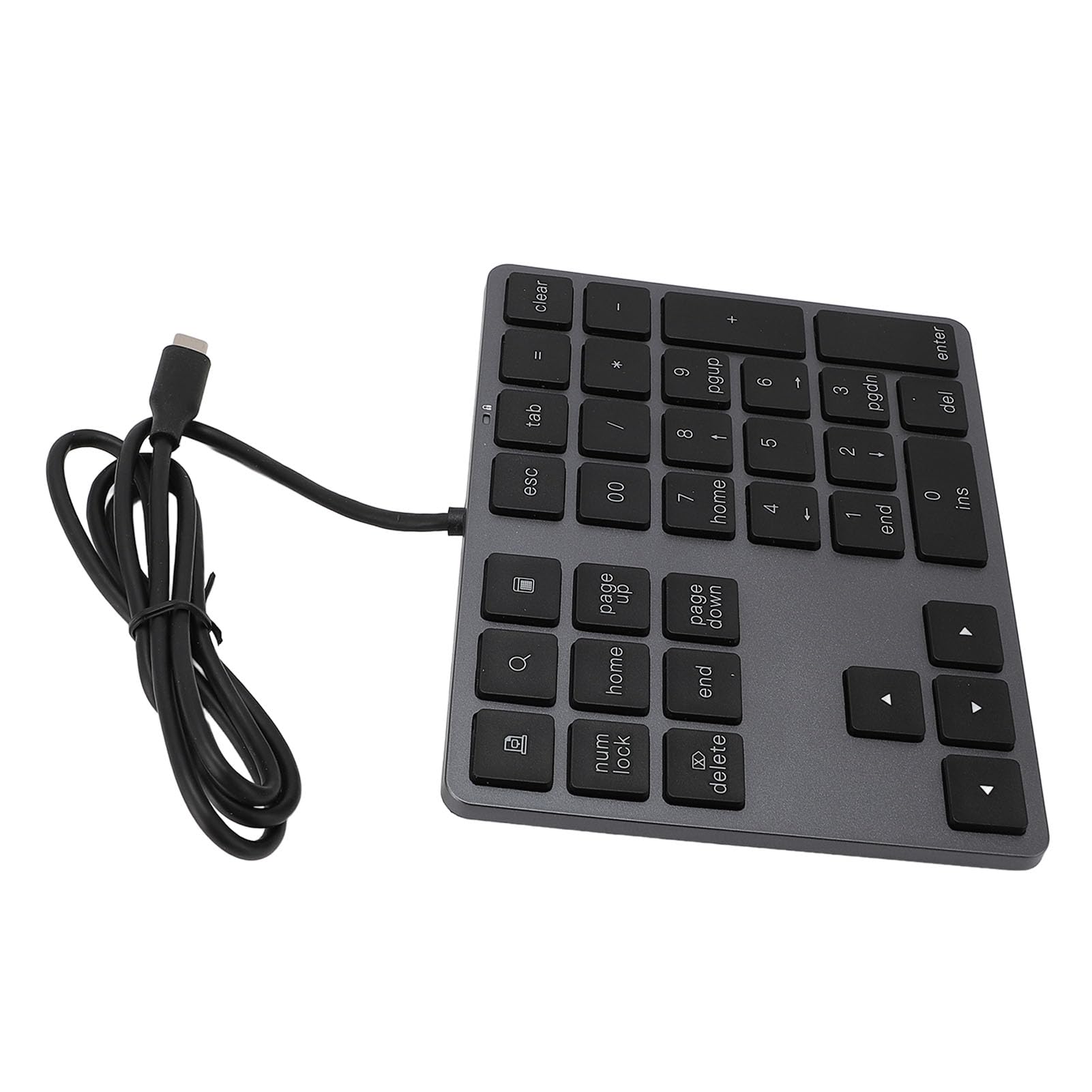 mingzhe Tastierino Numerico Cablato USB C 34 Tasti Tastiera Esterna con 2 Porte USB 3.0 e 1 Interfaccia di Tipo C per Laptop PC Desktop Immissione Dati Professionisti Materiale ABS