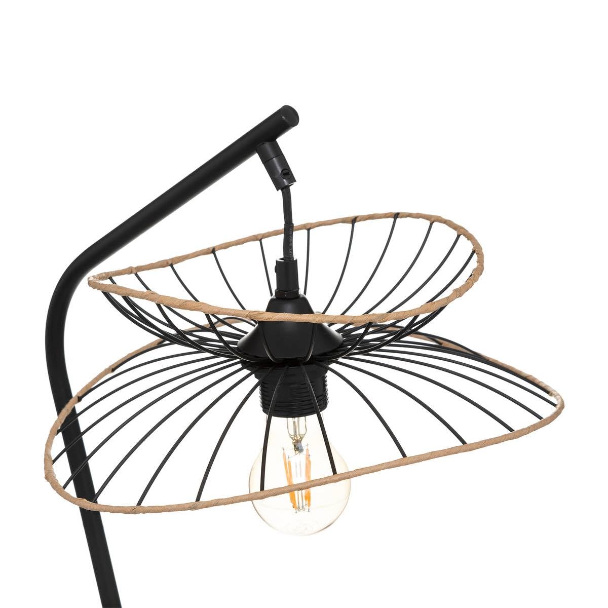 Lampe arc H50 Alara noir Atmosphera - Noir