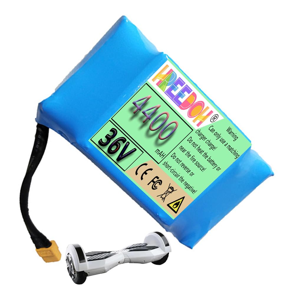Batterie 36 V pour Trottinette électrique, Batterie 36 V pour Hoverboard, Batteries Lithium-ION 36 V 4,4 Ah pour kit Moteur 0-158,4 W avec BMS
