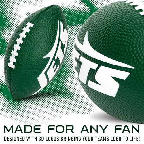Image of Franklin Sports NFL Football - Kids Foam Football - Soft Junior Size 8.5 inch Ball with 3D Logos - Perfect for Gameday + Tailgates