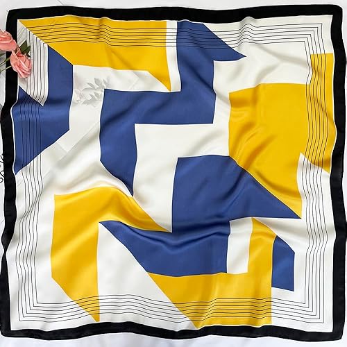 Miniatura 22 de FONYVE - Pañuelo de satén sedoso de tamaño mediano para mujer, cuadrado, 27.5 x 27.5 pulgadas