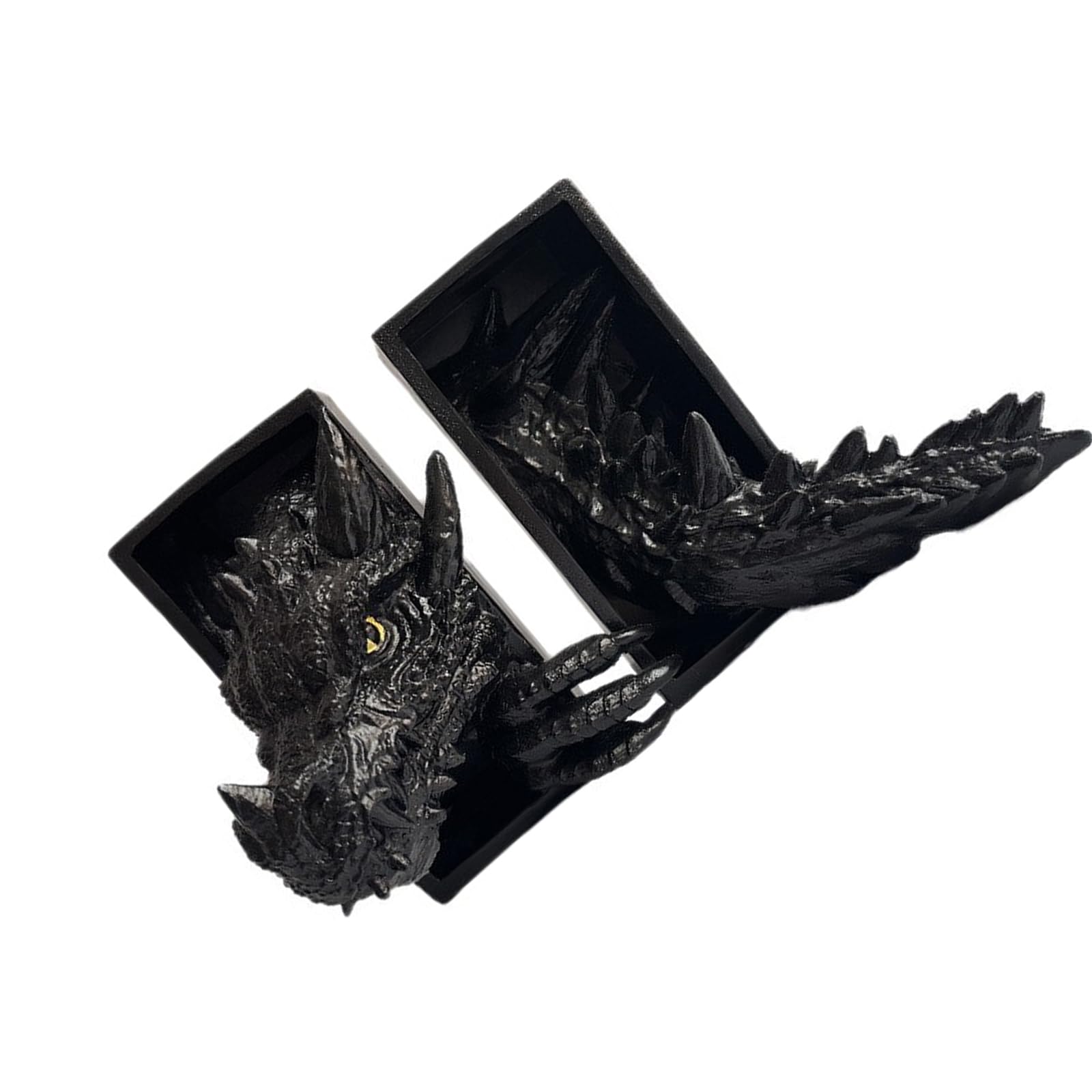 Dragon Bookends Decorative Bookends for Shelf Decors Resin Book Holder Dragon Statues Desk Bookshelf Decorations Gift