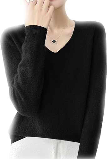 Womens Cashmere Sweaters Cashmere Sweaters for Women, 100% Cashmere Soft V Neck Warm Luxurious Lightweight Long Sleeve