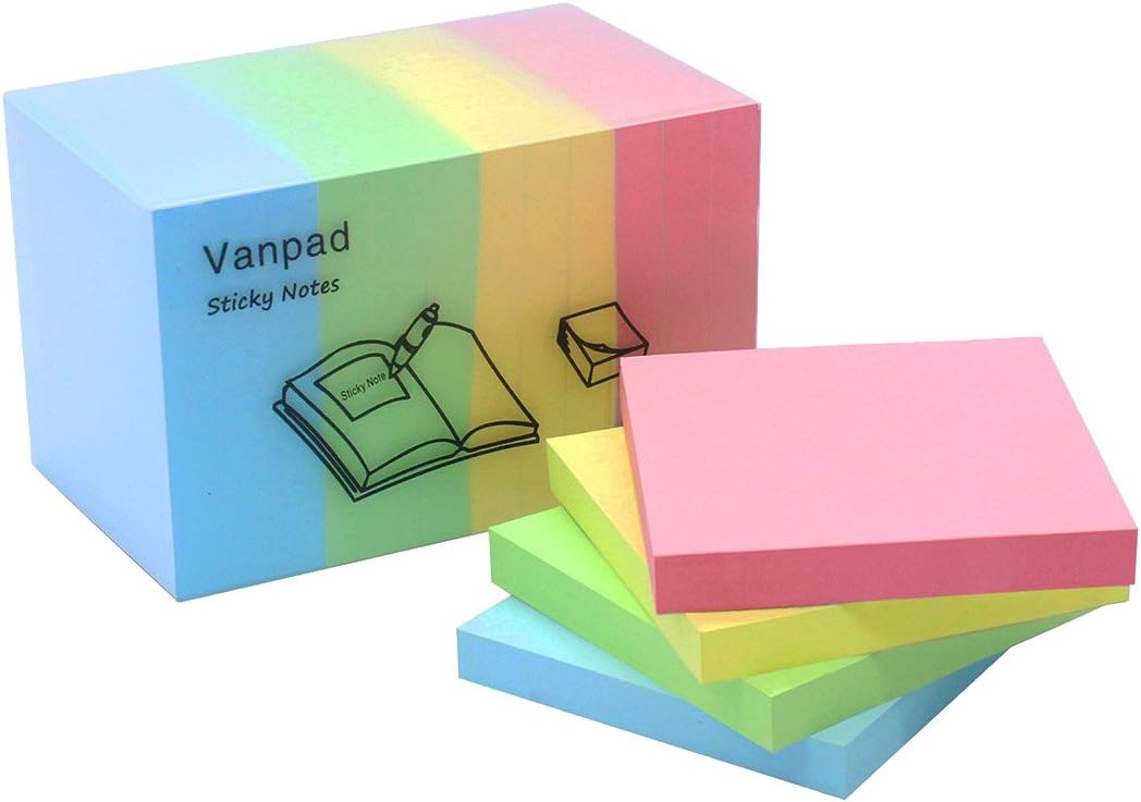 Sticky Notes 3x3 Inches - 100 Sheets/Pad - 12 Pads/Pack, Self-Stick Pads