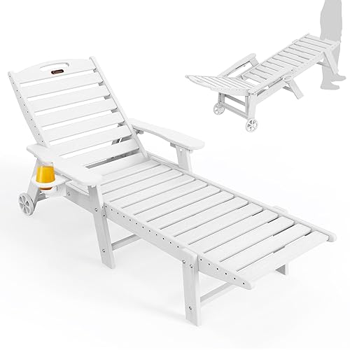 Ciokea Lounge Chair Outdoor, Oversized Chaise Lounge Chair with 5