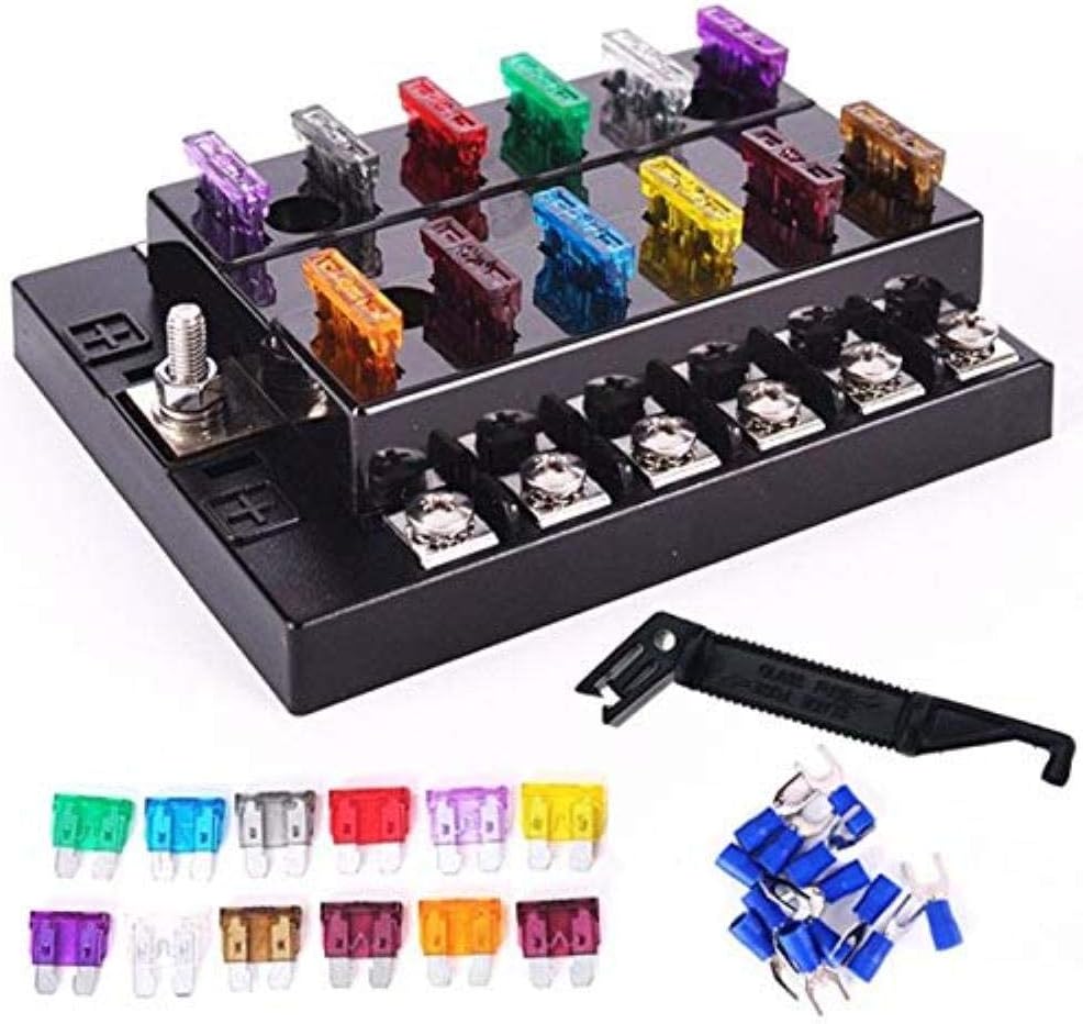 Car Fuse Box Connector HugeAuto 5pcs Waterproof 20A 12V 24V Inline