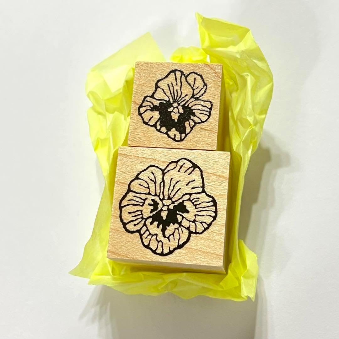 PEPINさんスタンプ ちいさなお花畑をつくろう大小2点setビオラ