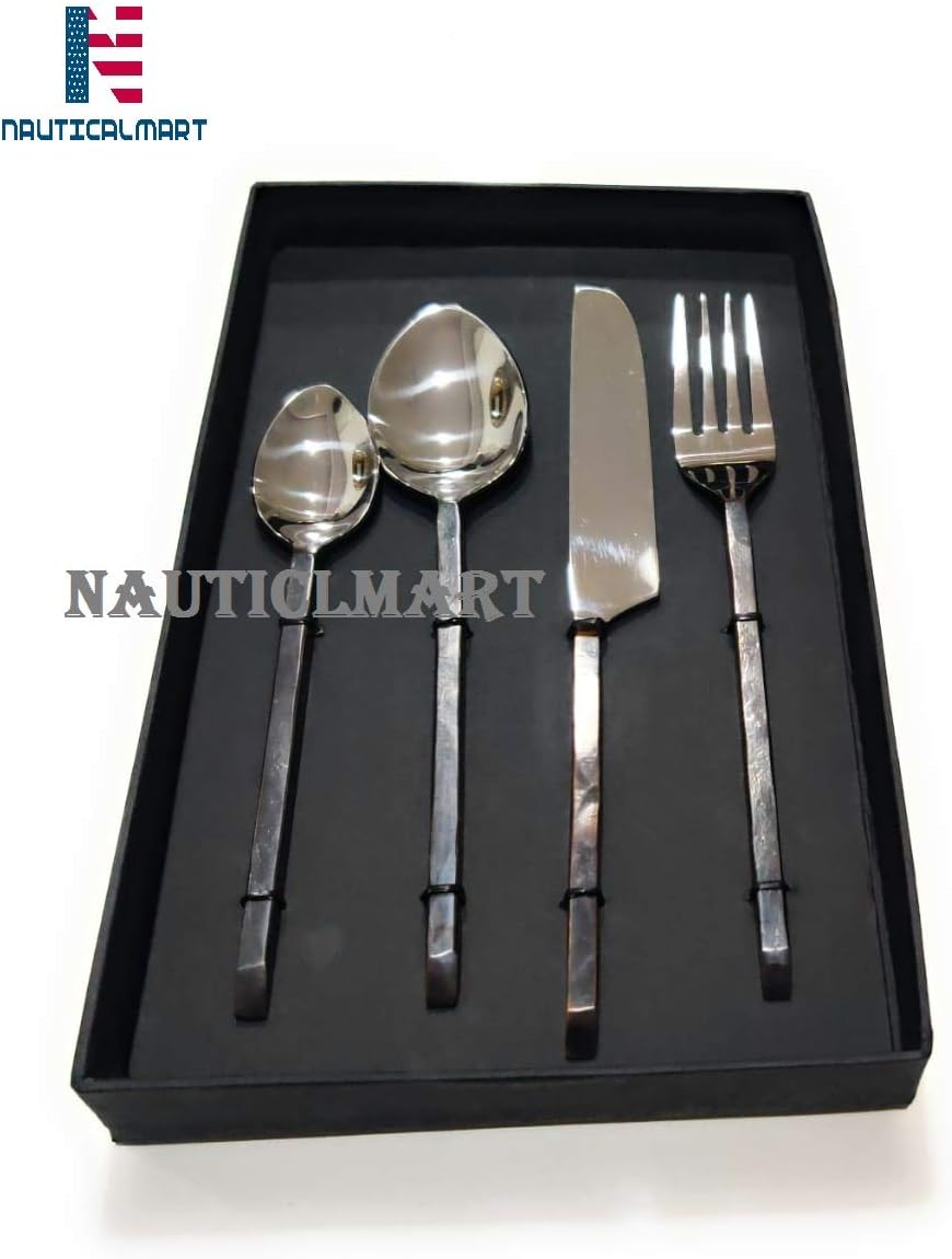 Flatware Cutlery Set Fork Spoon Knife Eating Utensils Tableware Medieval Cutlery Set Best Birthday Wedding Gift