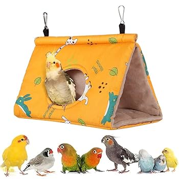 Amazon.co.jp: Gifty インコ ベッド 巣 三角 テント 巣箱 布製
